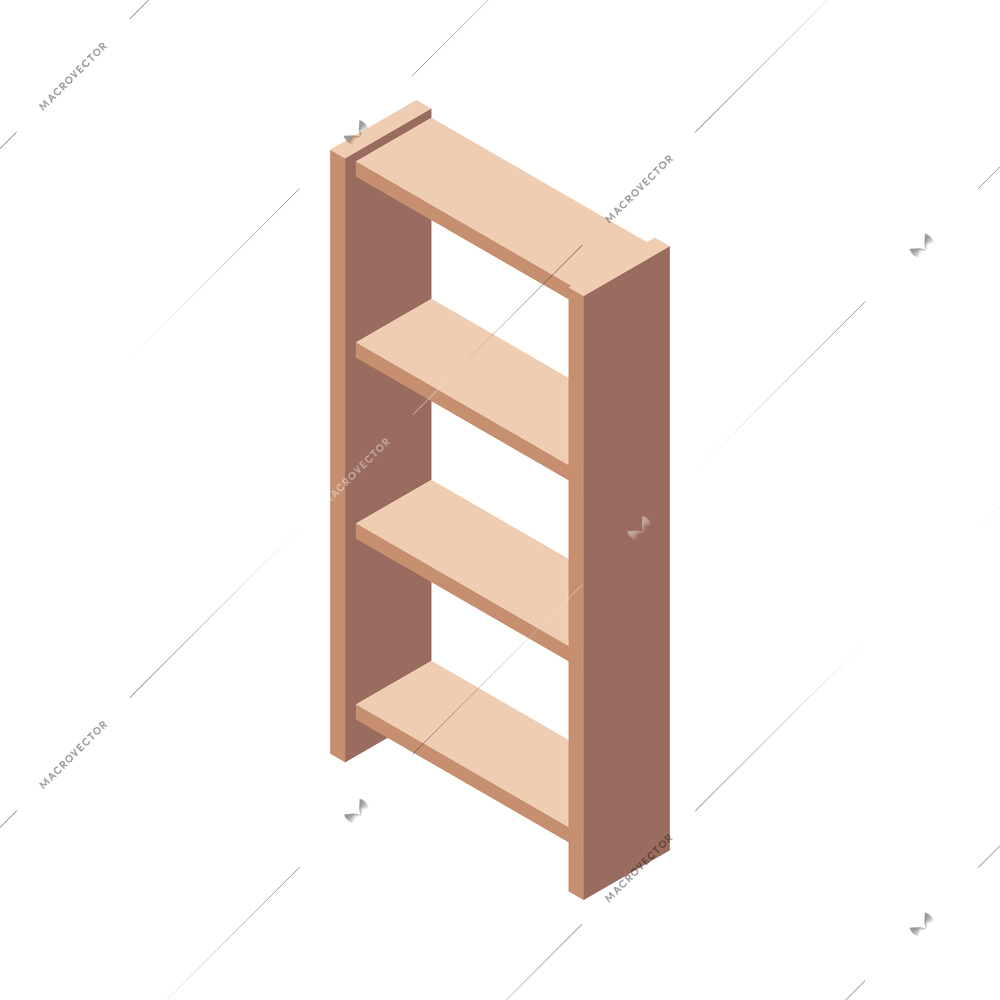 Furniture isometric composition with isolated image of designer furniture item on blank background vector illustration