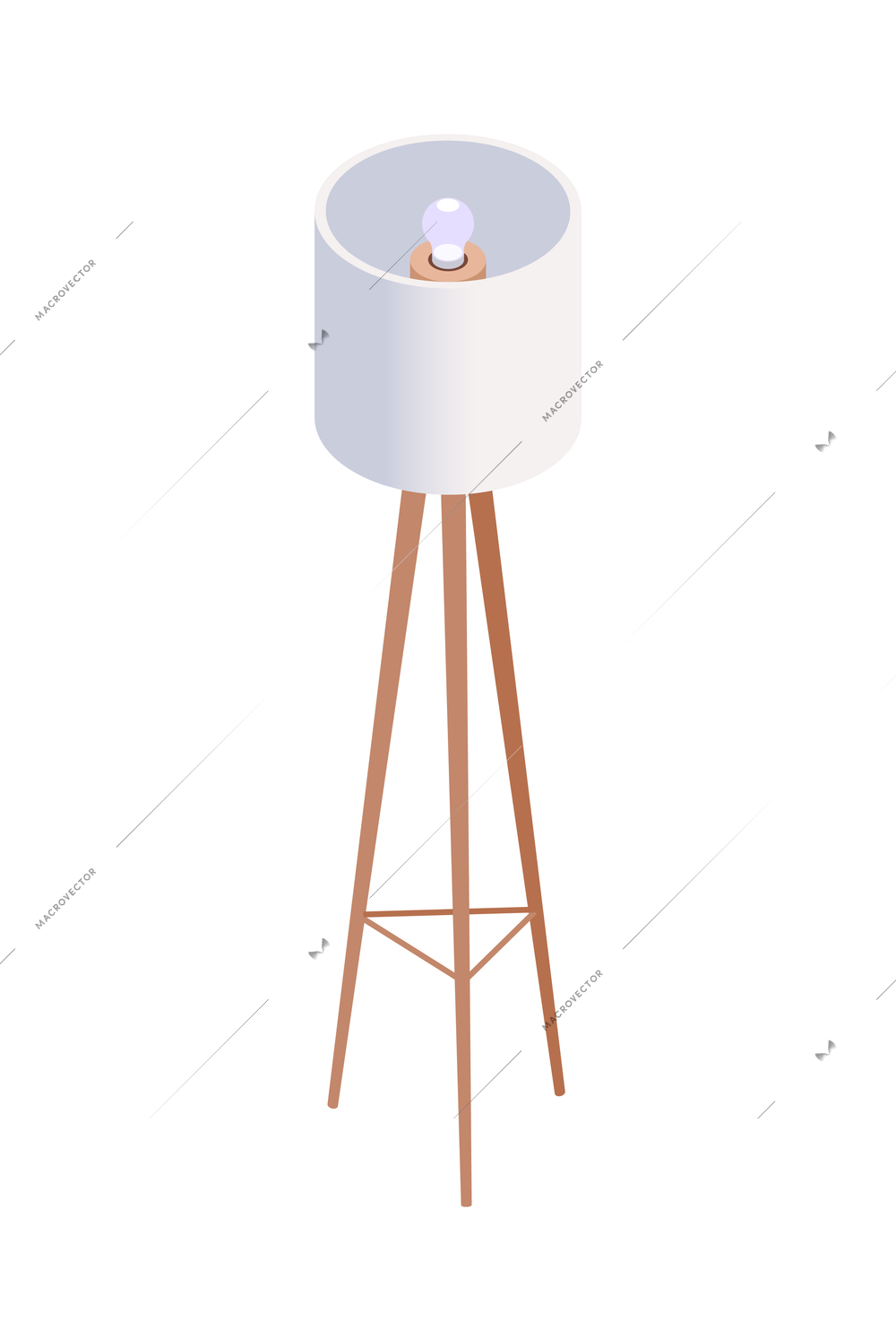 Furniture isometric composition with isolated image of designer furniture item on blank background vector illustration