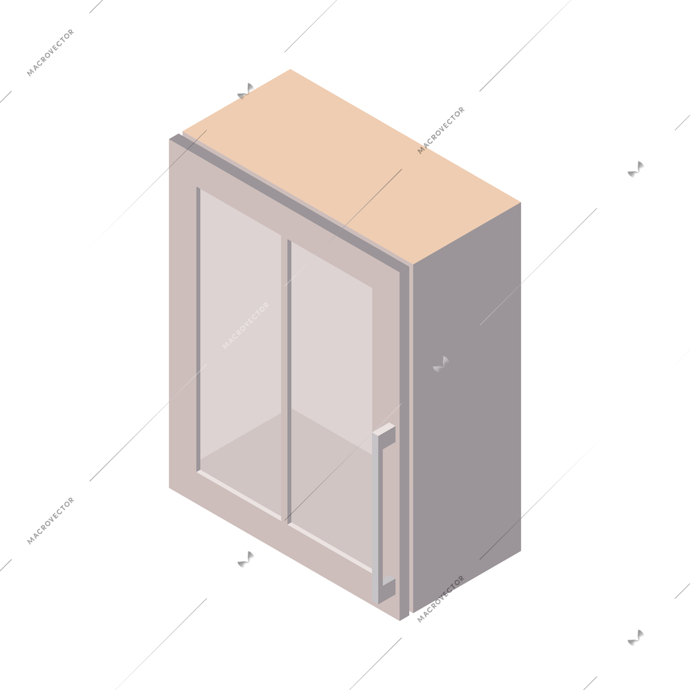 Furniture isometric composition with isolated image of designer furniture item on blank background vector illustration