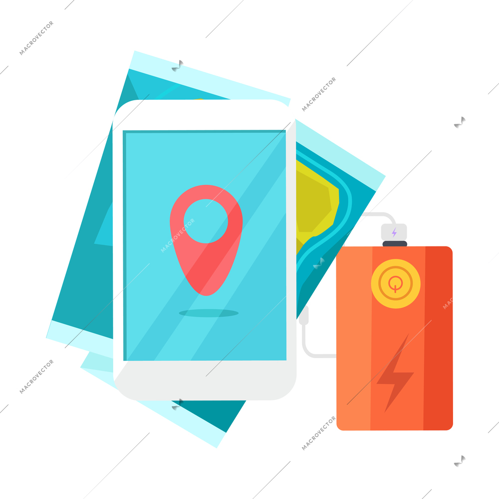 Suitcase and contents flat composition with isolated image of summer vacation item on blank background vector illustration