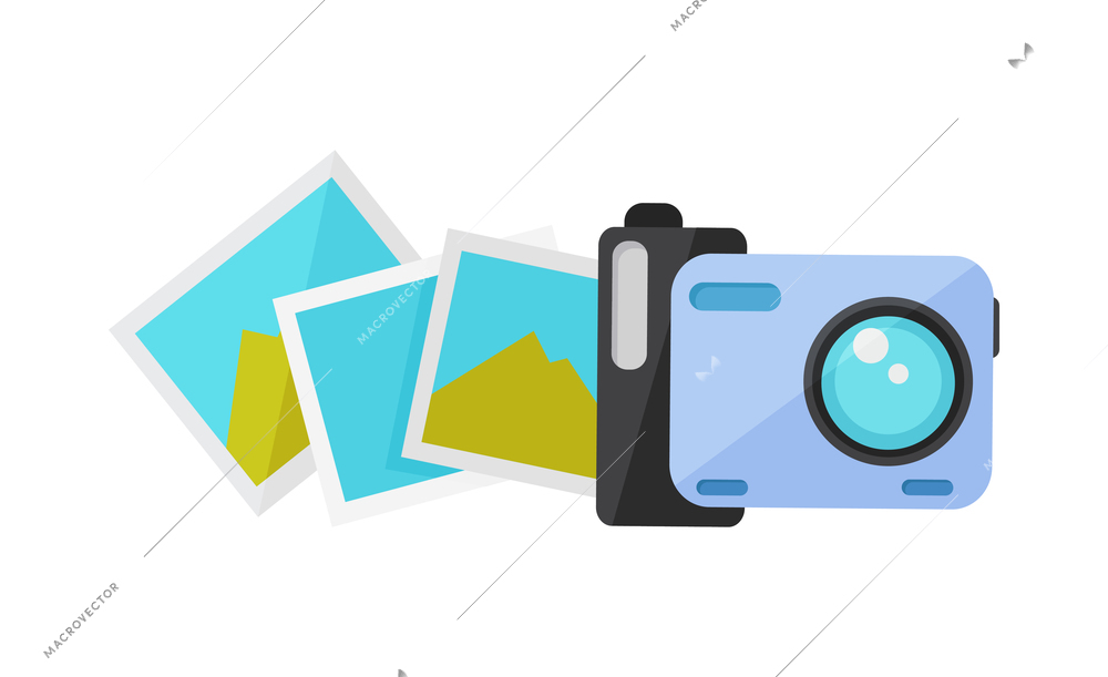 Suitcase and contents flat composition with isolated image of summer vacation item on blank background vector illustration