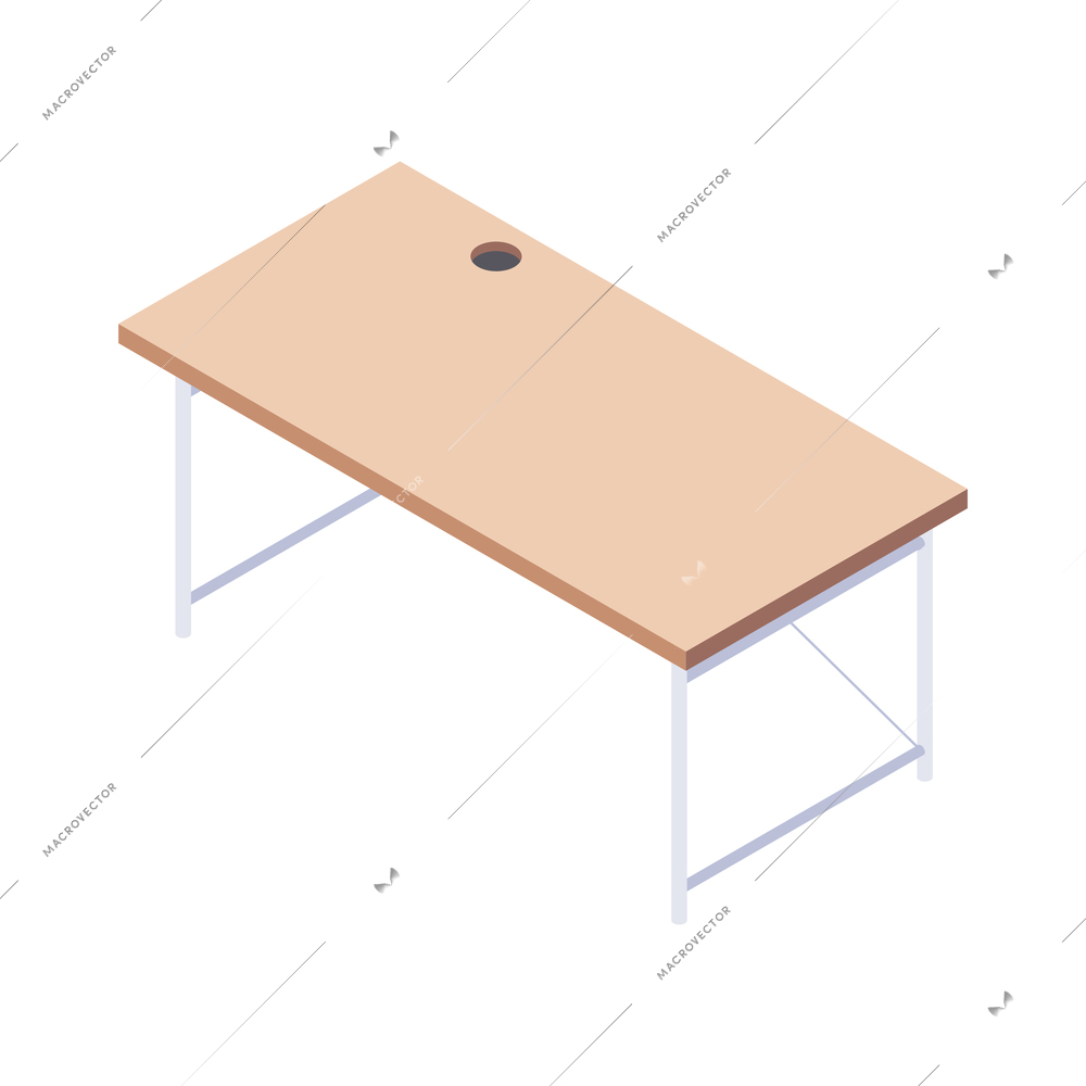 Furniture isometric composition with isolated image of designer furniture item on blank background vector illustration