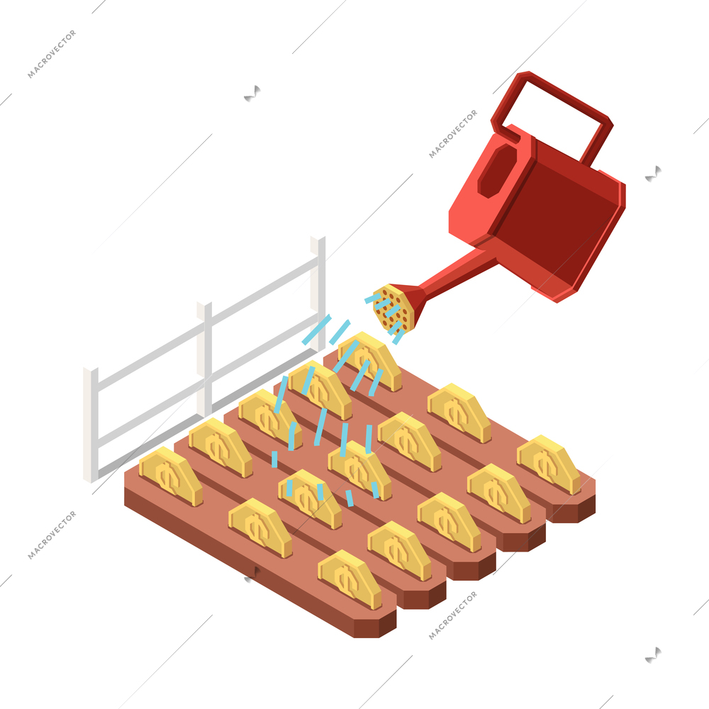 Investment online trading isometric composition with isolated financial concept on blank background vector illustration