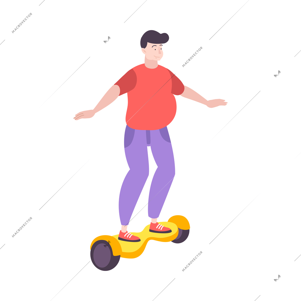 Street sport people flat composition with isolated doodle character of person performing exercise vector illustration