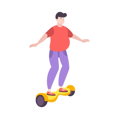 Street sport people flat composition with isolated doodle character of person performing exercise vector illustration