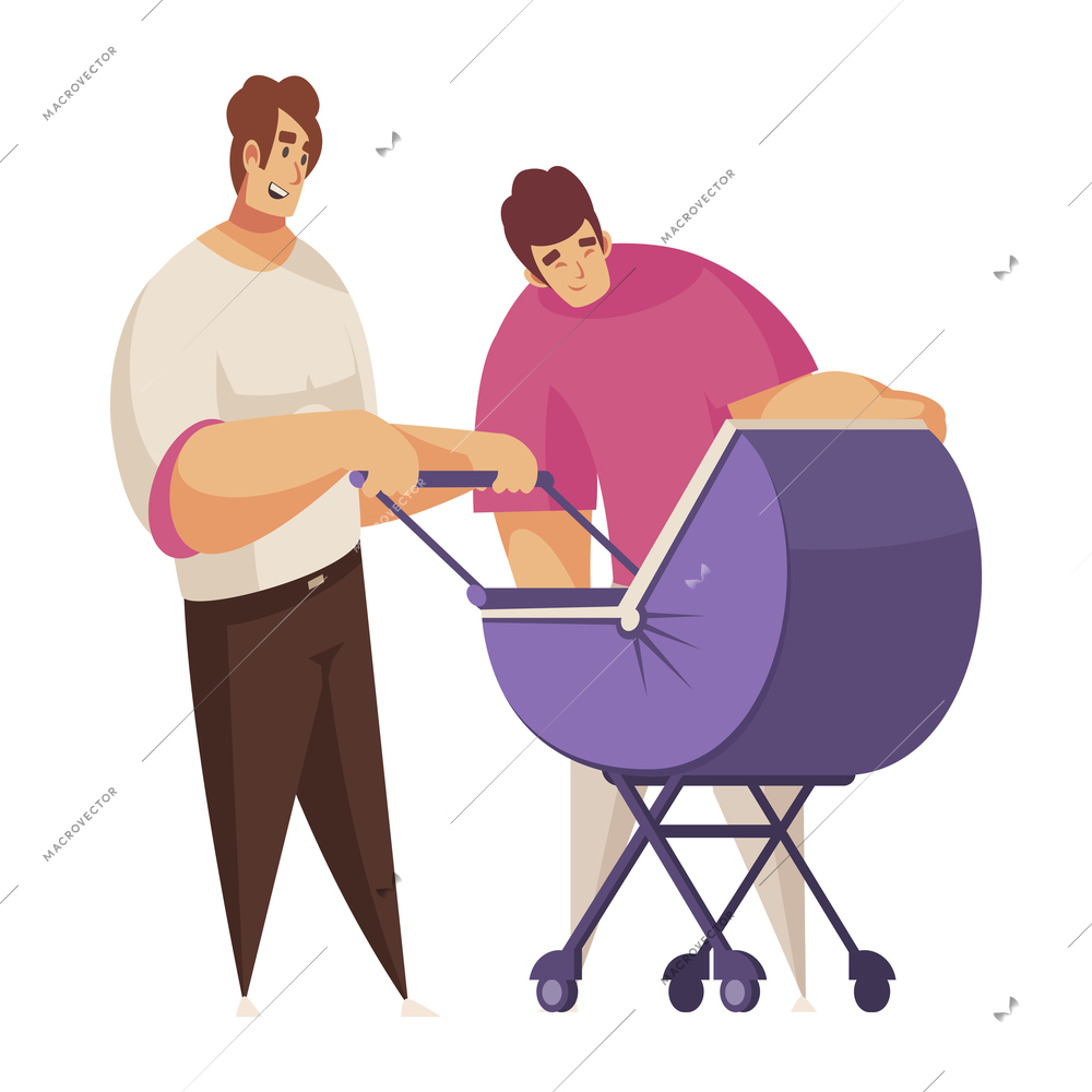 Sex homosexual lgbt lesbian gay bisexual transgender family composition with isolated cartoon human characters vector illustration