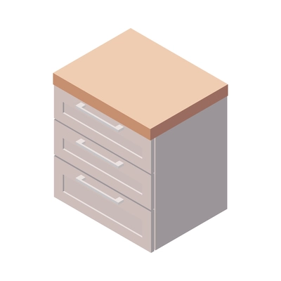 Furniture isometric composition with isolated image of designer furniture item on blank background vector illustration