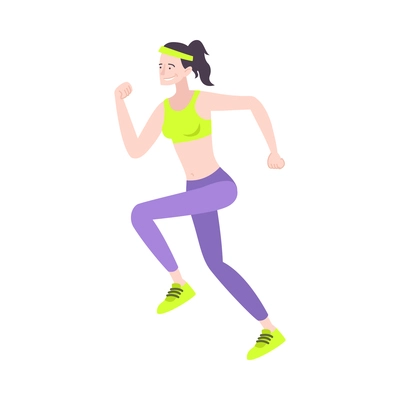 Street sport people flat composition with isolated doodle character of person performing exercise vector illustration