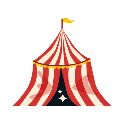 Circus composition with isolated vintage cartoon style image on blank background vector illustration