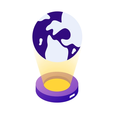 Datacenter isometric composition with isolated concept icons of network infrastructure vector illustration