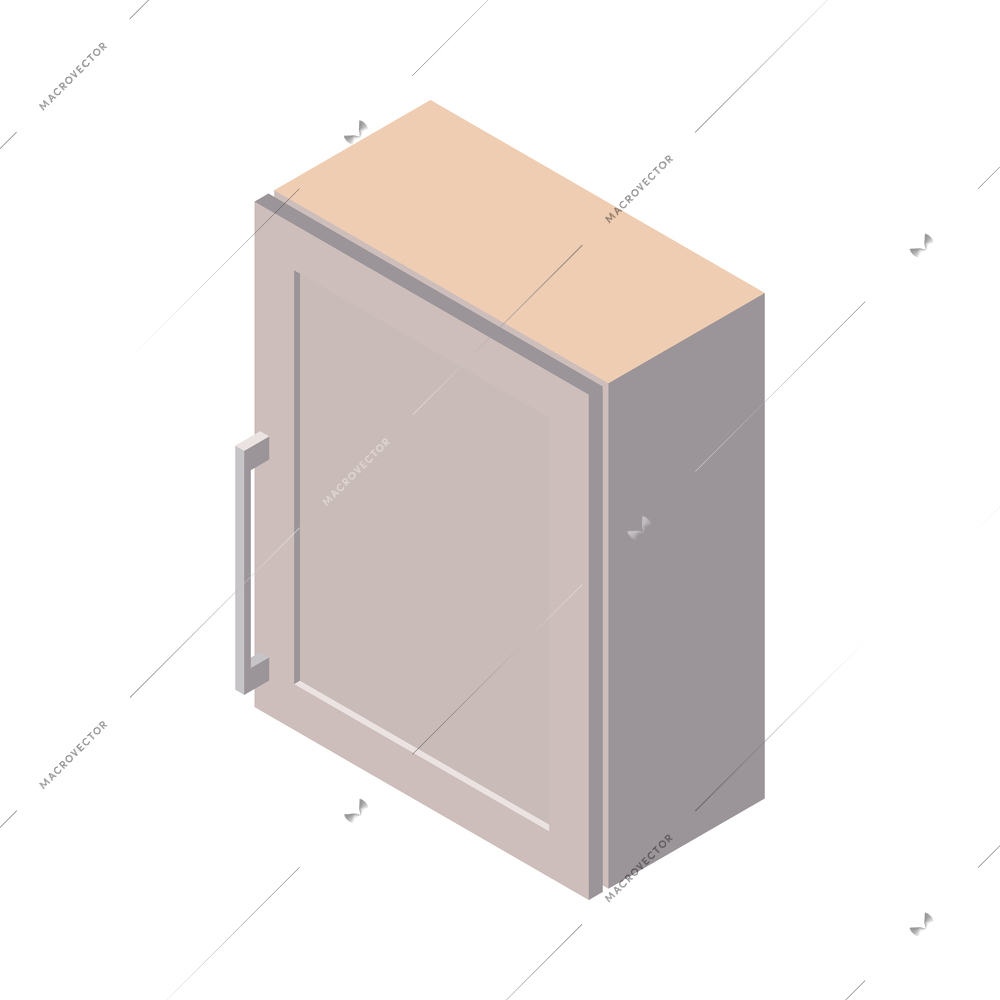 Furniture isometric composition with isolated image of designer furniture item on blank background vector illustration