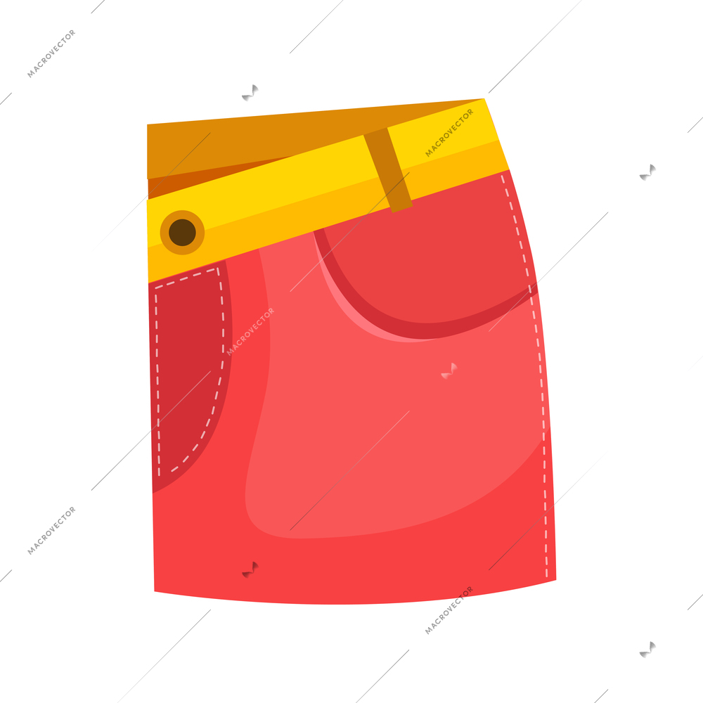 Suitcase and contents flat composition with isolated image of summer vacation item on blank background vector illustration