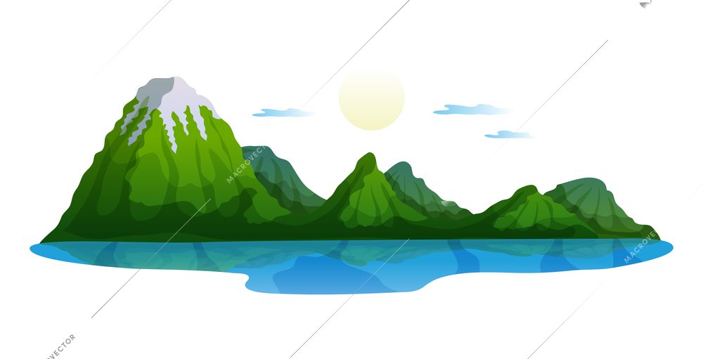 New zealand tourism travel composition with flat isolated image on blank background vector illustration