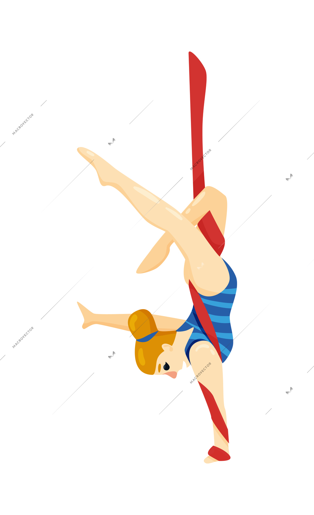 Circus composition with isolated vintage cartoon style image on blank background vector illustration