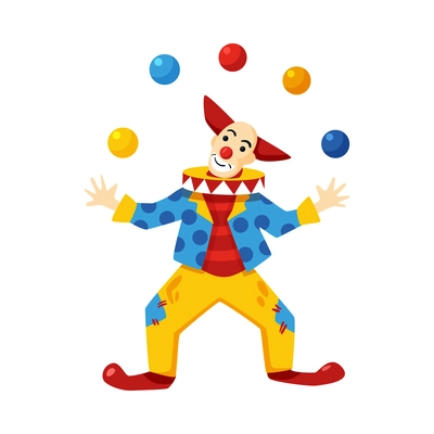 Circus composition with isolated vintage cartoon style image on blank background vector illustration