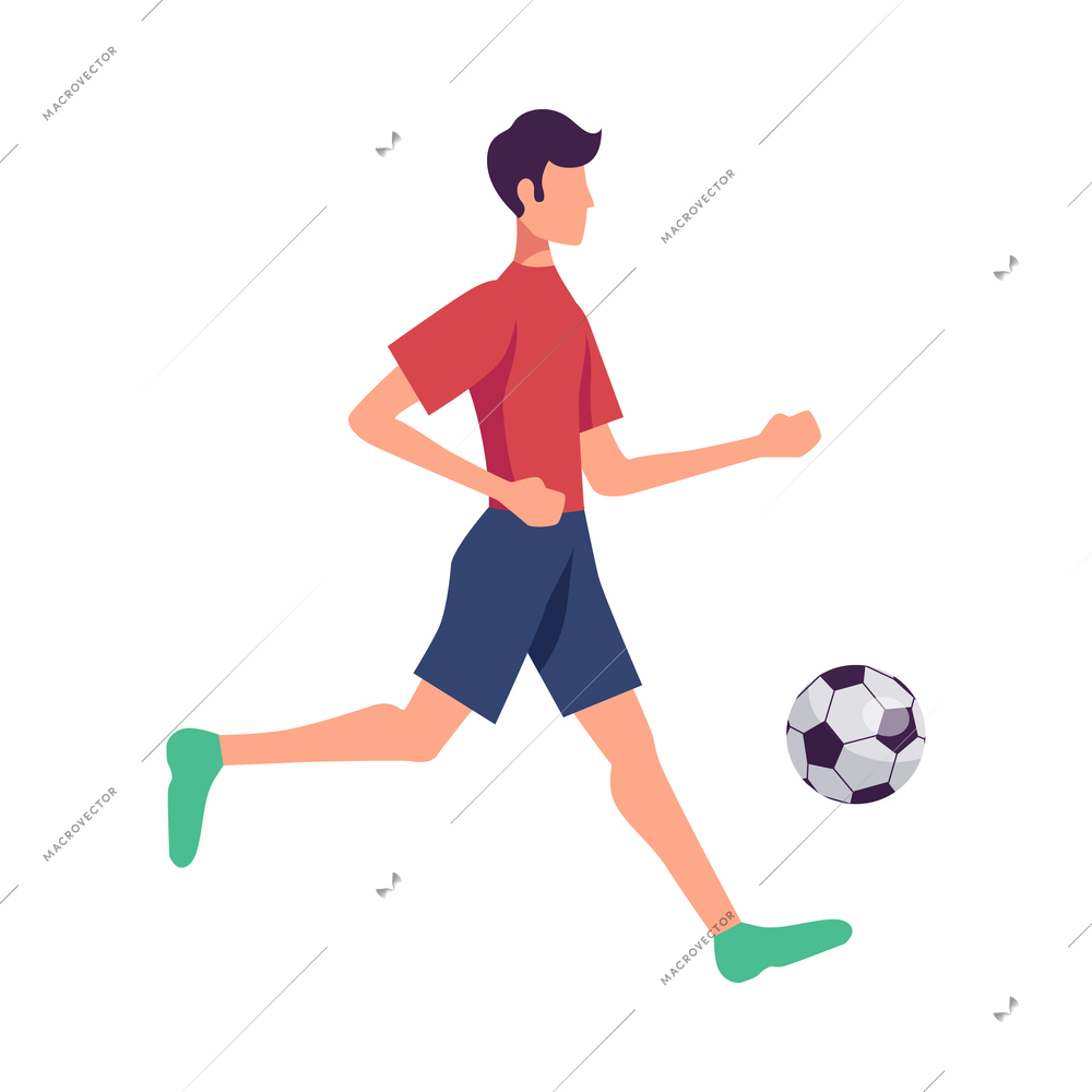 Fitness sport health composition with flat isolated character of person performing physical exercise vector illustration