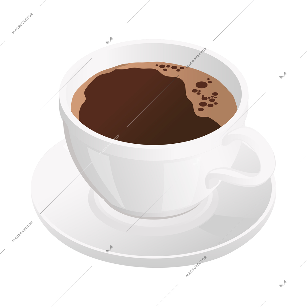 Coffee industry production isometric composition with isolated image on blank background vector illustration