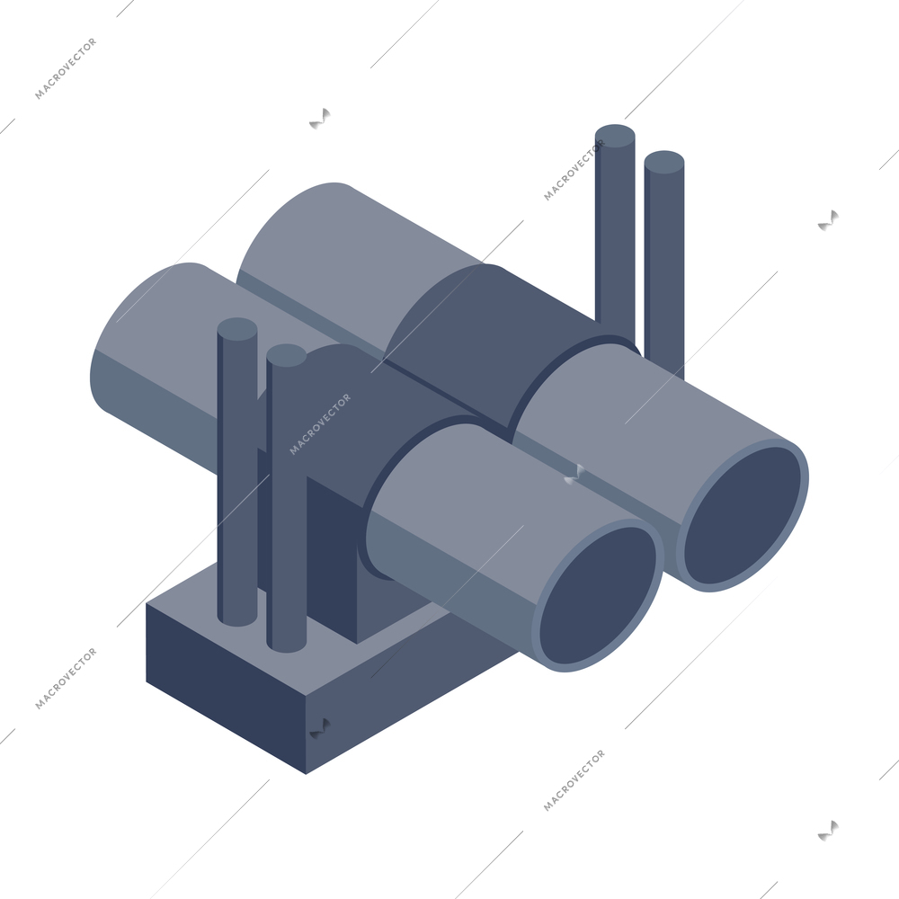 Isometric petroleum industry composition with isolated image of oil production equipment vector illustration