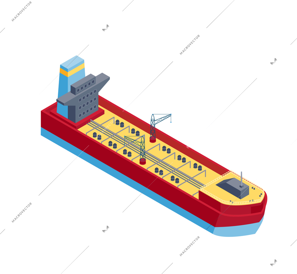 Isometric petroleum industry composition with isolated image of oil production equipment vector illustration