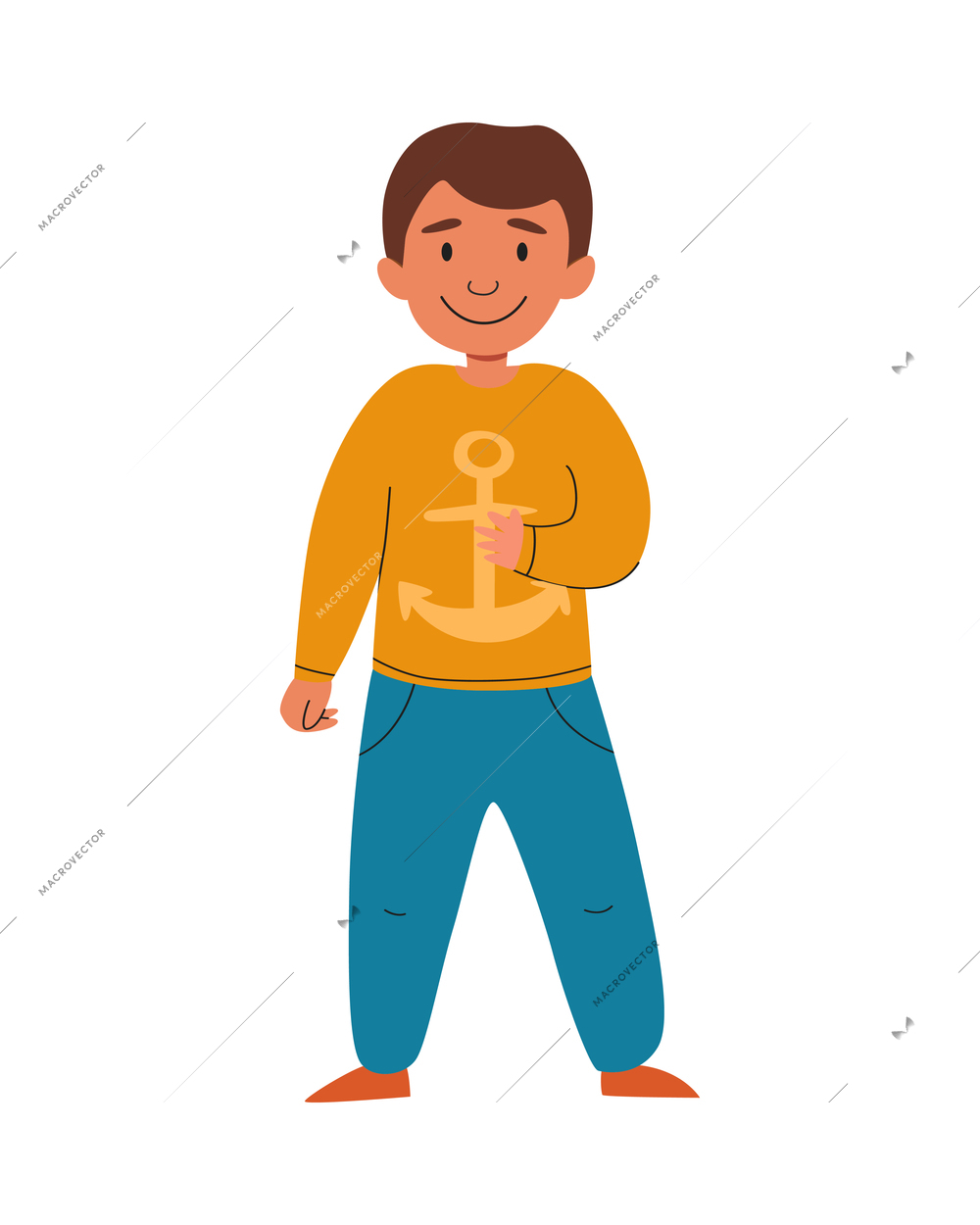 Generations of people composition with isolated doodle style human character age on blank background vector illustration