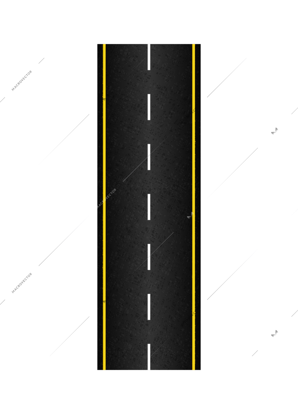 Road cars trees top view composition with isolated image of street constructor element vector illustration