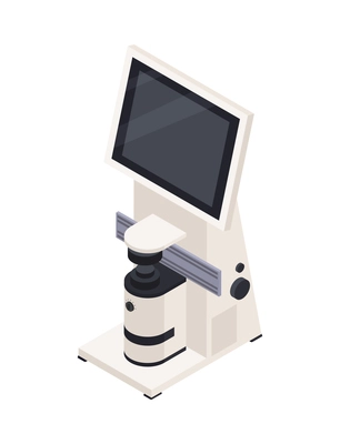Ophthalmology isometric composition with isolated image of medical appliance vector illustration