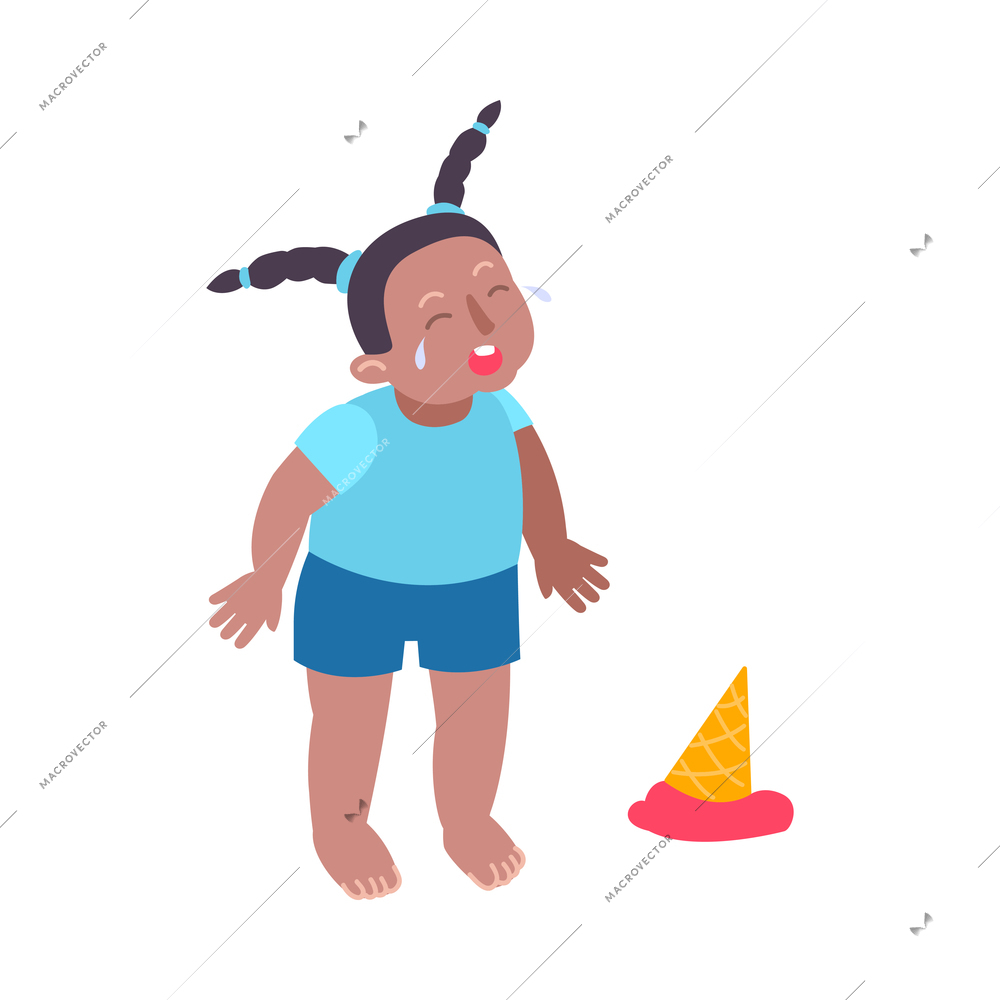 Baby children kid composition with isolated doodle style human character of young person vector illustration