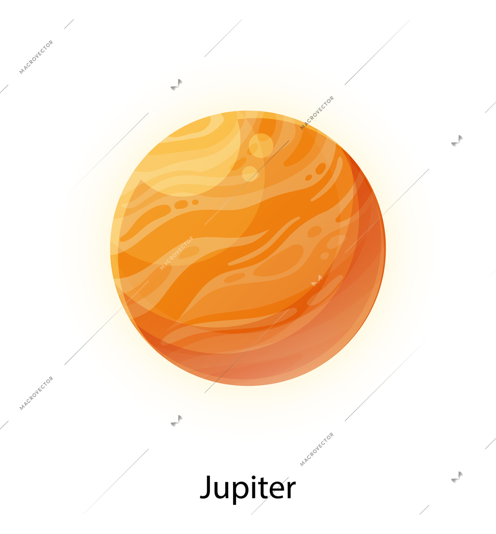 Space planet composition with isolated image of solar system planet with text on blank background vector illustration