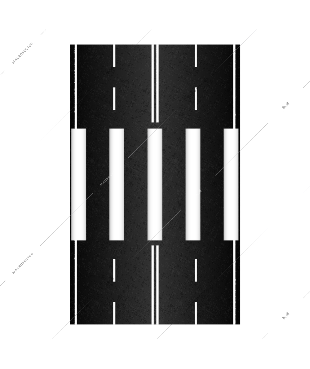 Road cars trees top view composition with isolated image of street constructor element vector illustration