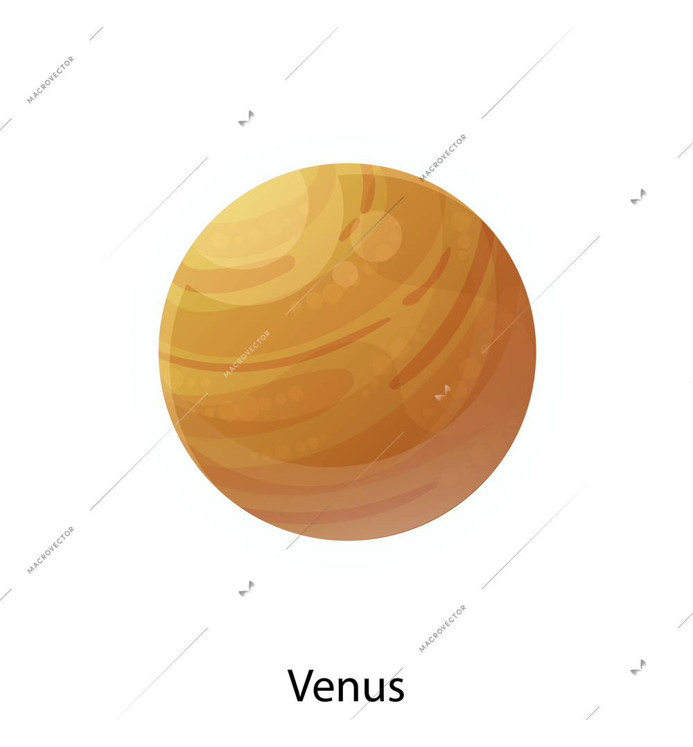 Space planet composition with isolated image of solar system planet with text on blank background vector illustration