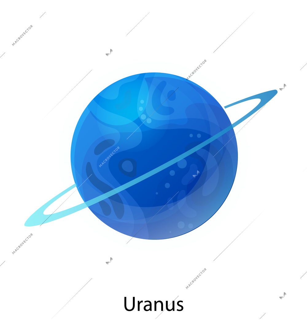 Space planet composition with isolated image of solar system planet with text on blank background vector illustration