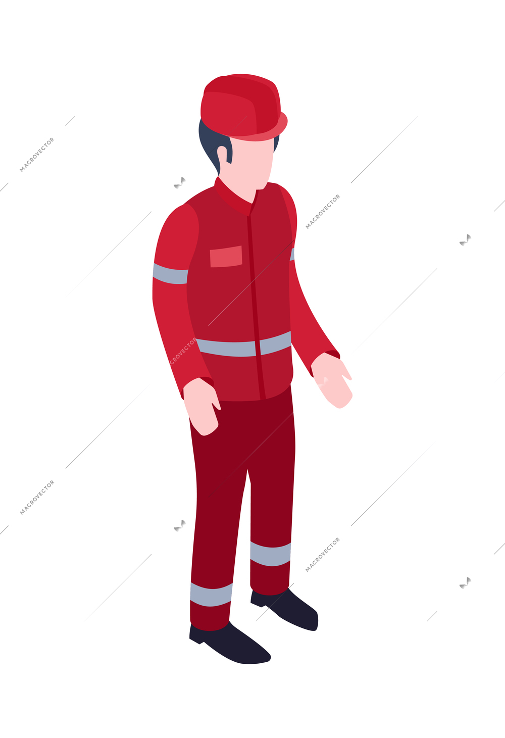 Isometric petroleum industry composition with isolated image of oil production worker vector illustration