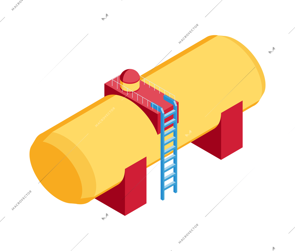 Isometric petroleum industry composition with isolated image of oil production equipment vector illustration