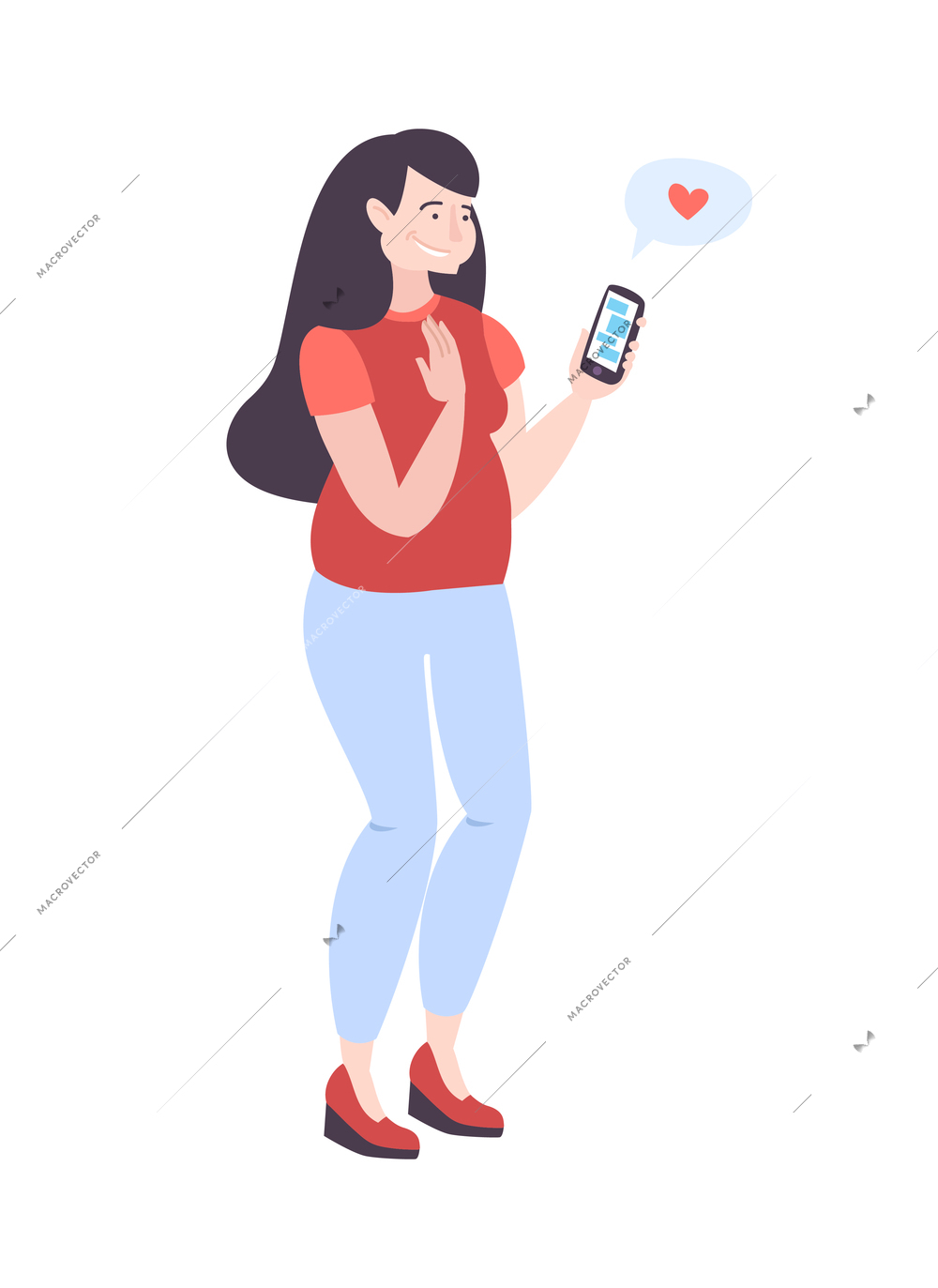 People gadget smart composition with isolated doodle style human character using electronic devices vector illustration