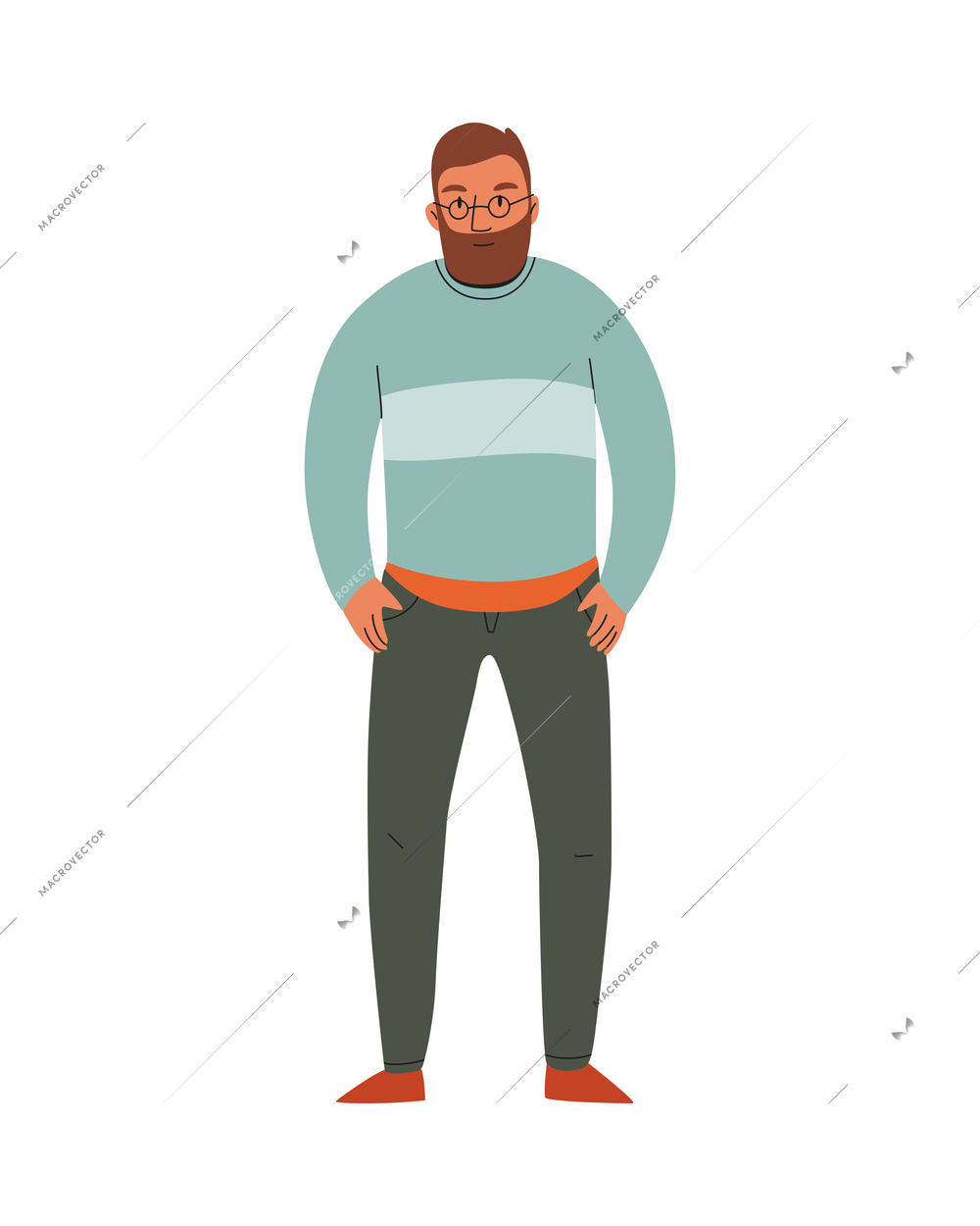 Generations of people composition with isolated doodle style human character age on blank background vector illustration