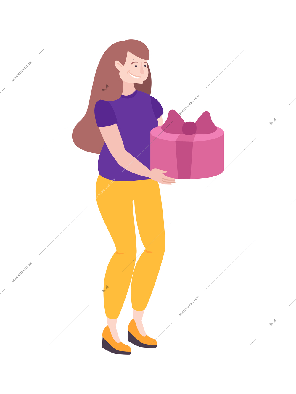 Birthday celebration anniversary composition with isolated doodle human character of happy person vector illustration