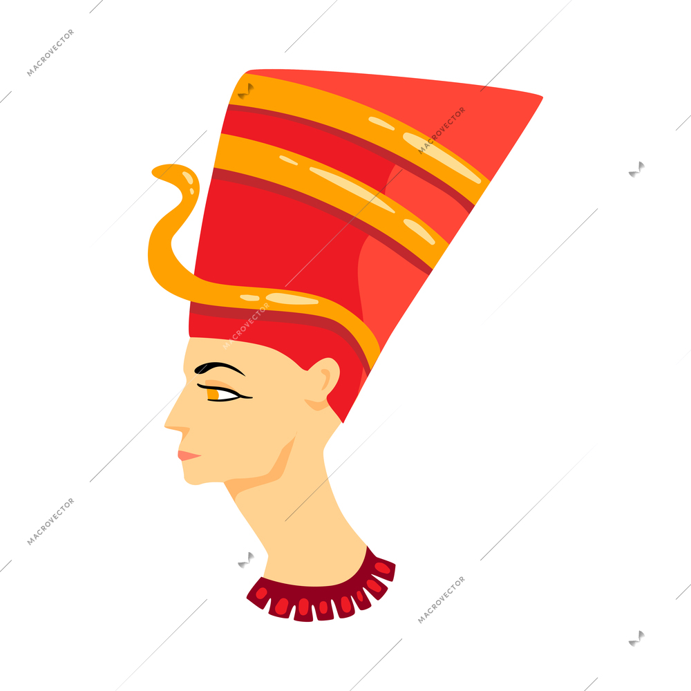 Egypt composition with isolated image of ancient egyptian character on blank background vector illustration