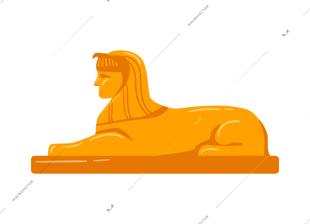 Egypt composition with isolated image of ancient egyptian antiquity on blank background vector illustration