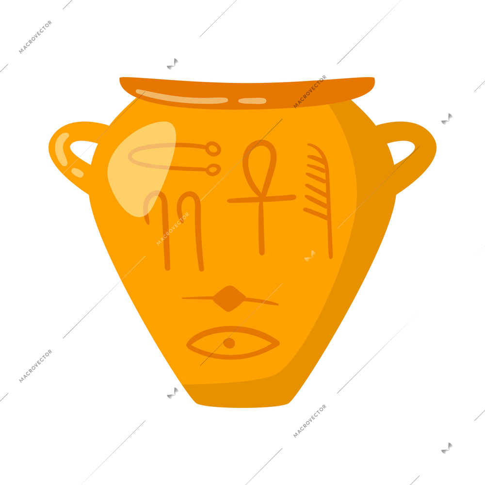 Egypt composition with isolated image of ancient egyptian antiquity on blank background vector illustration