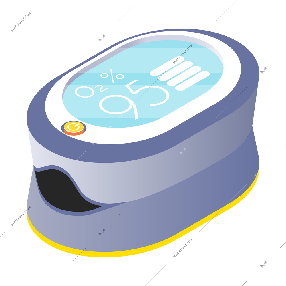 Portable electronics isometric composition with isolated image of digital device on blank background vector illustration