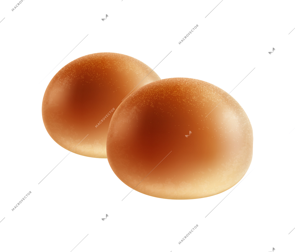 Bread realistic composition with isolated image of baked pastry product on blank background vector illustration