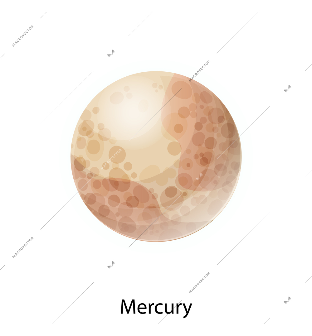 Space planet composition with isolated image of solar system planet with text on blank background vector illustration