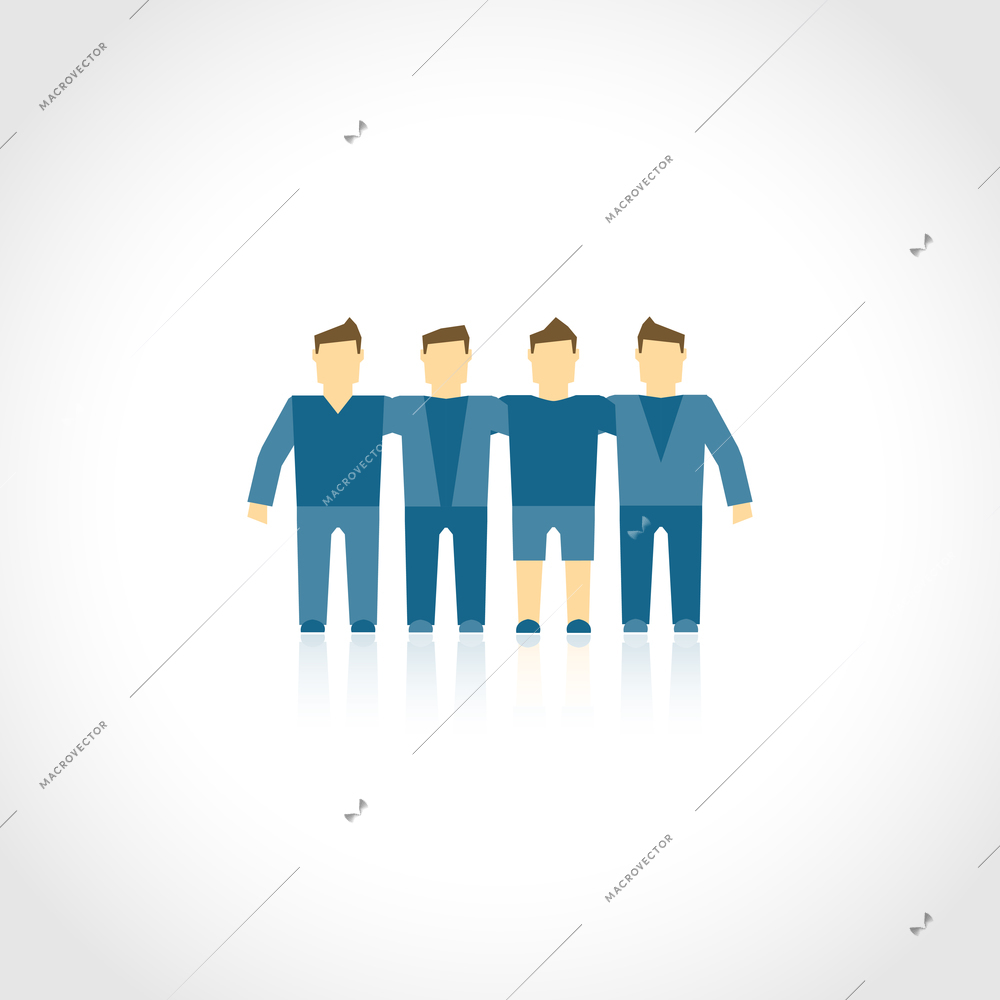 Friends brotherhood social company men community friendship concept vector illustration