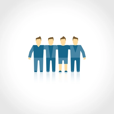 Friends brotherhood social company men community friendship concept vector illustration