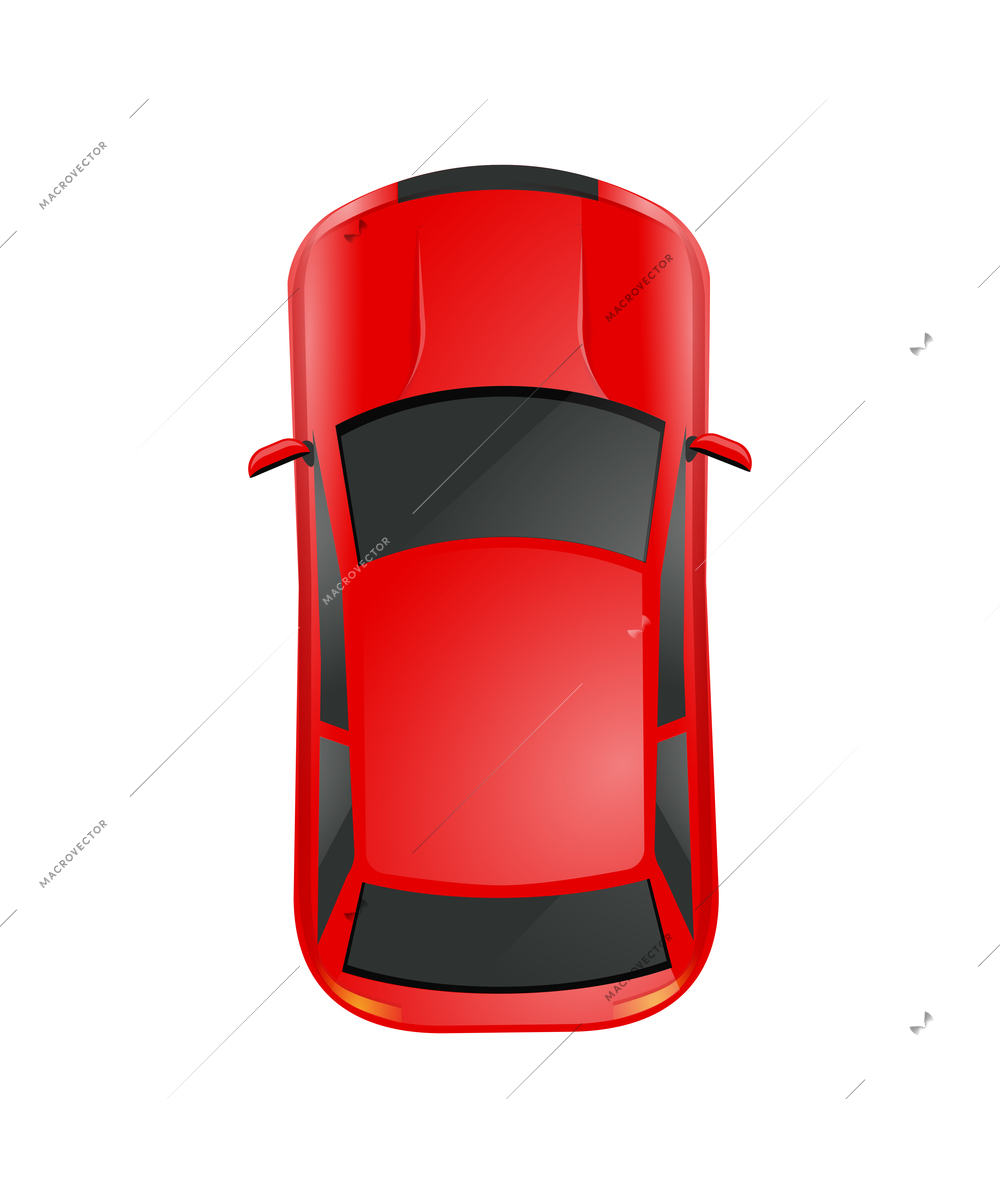 Road cars trees top view composition with isolated image of street constructor element vector illustration