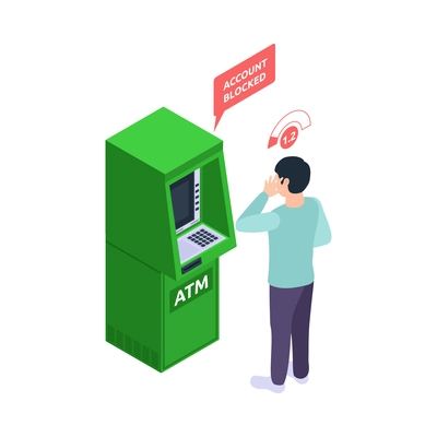 Social credit score system isometric composition with human characters rating pictograms and profile vector illustration