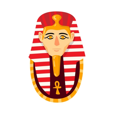 Egypt composition with isolated image of ancient egyptian character on blank background vector illustration