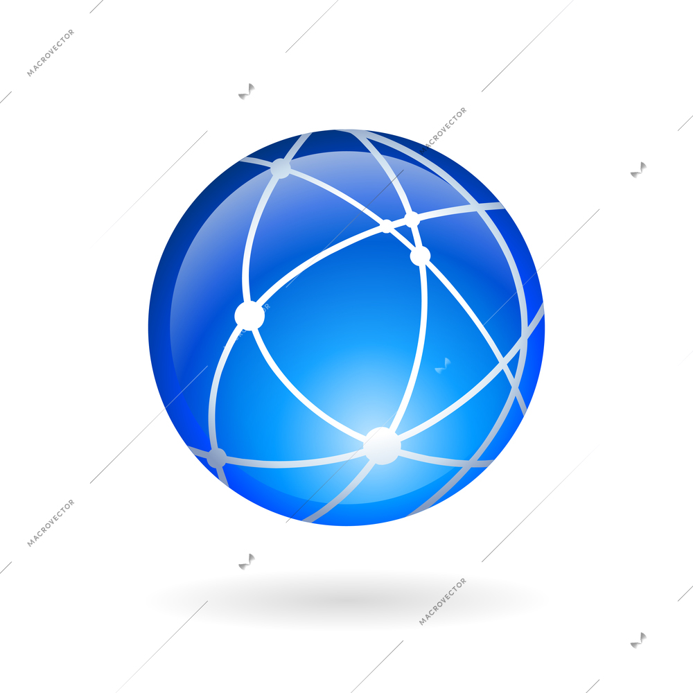 Global technology or social network icon isolated vector illustration