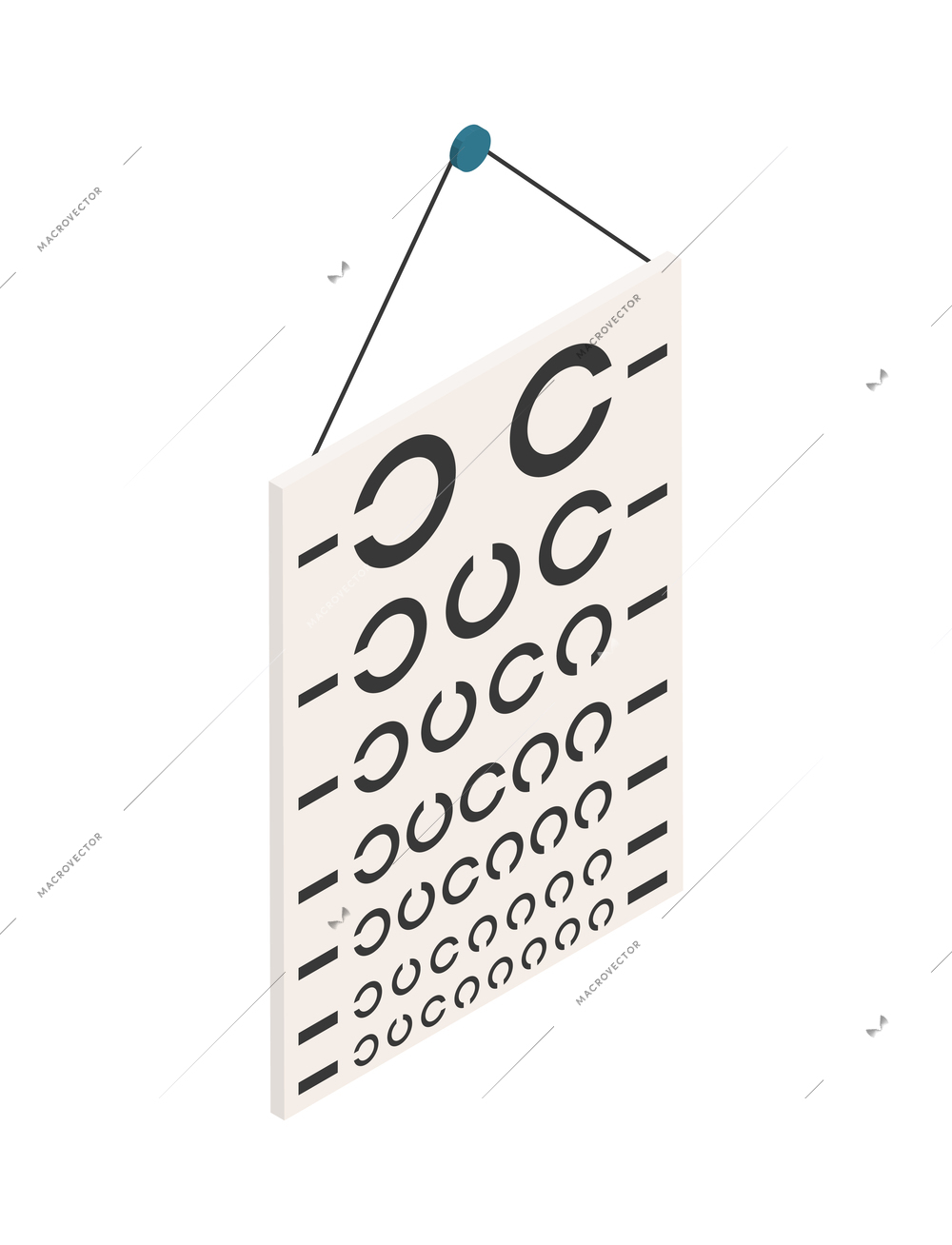 Ophthalmology isometric composition with isolated image of medical appliance vector illustration