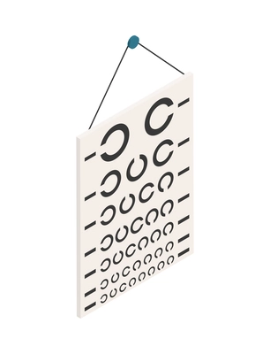 Ophthalmology isometric composition with isolated image of medical appliance vector illustration